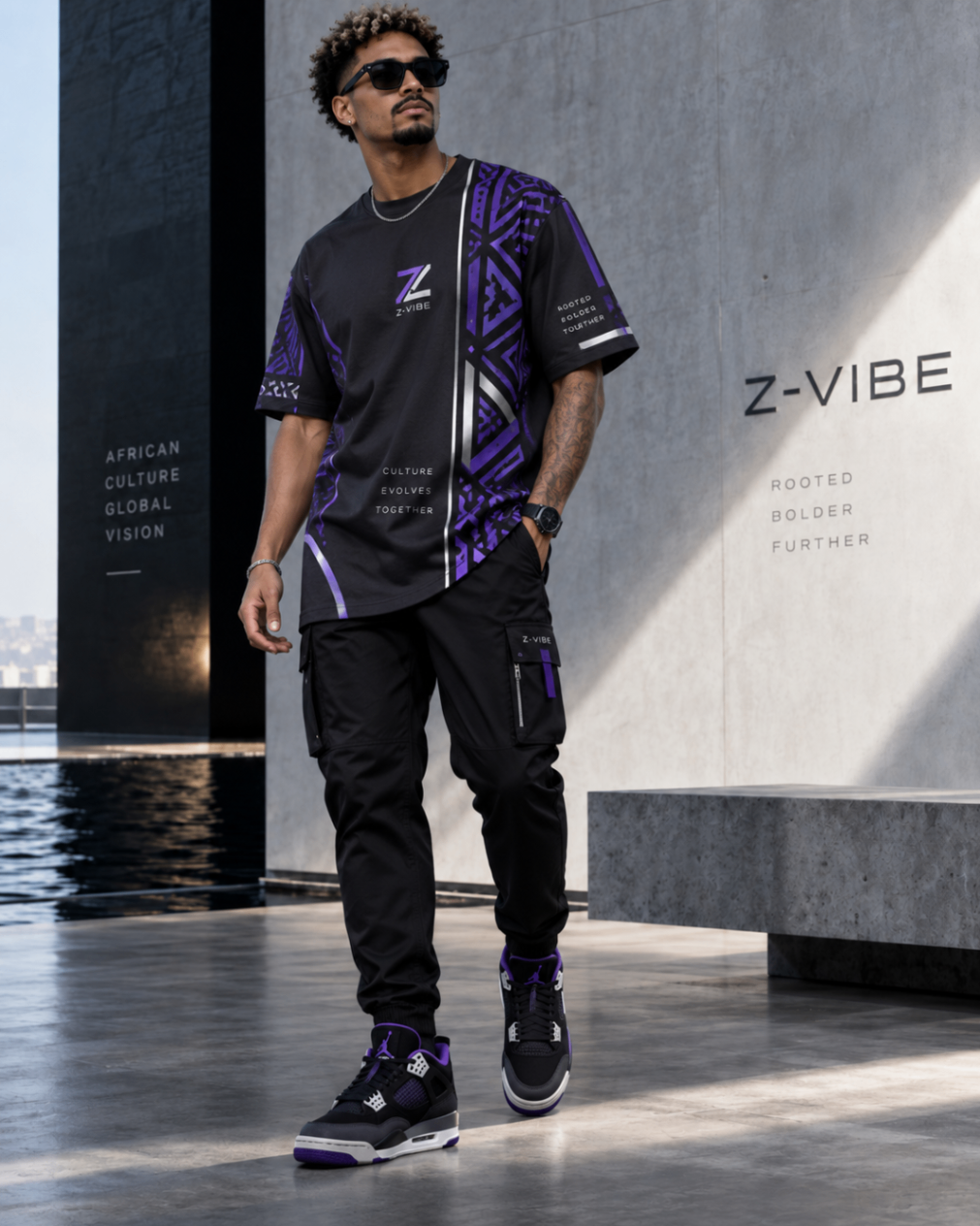 Violet Code Oversize Tee design board