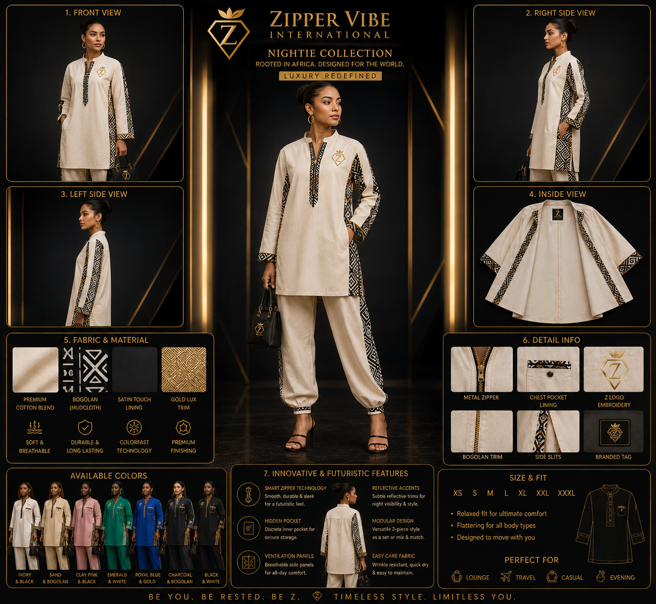 Ivory Diamond — worn view of the collection look