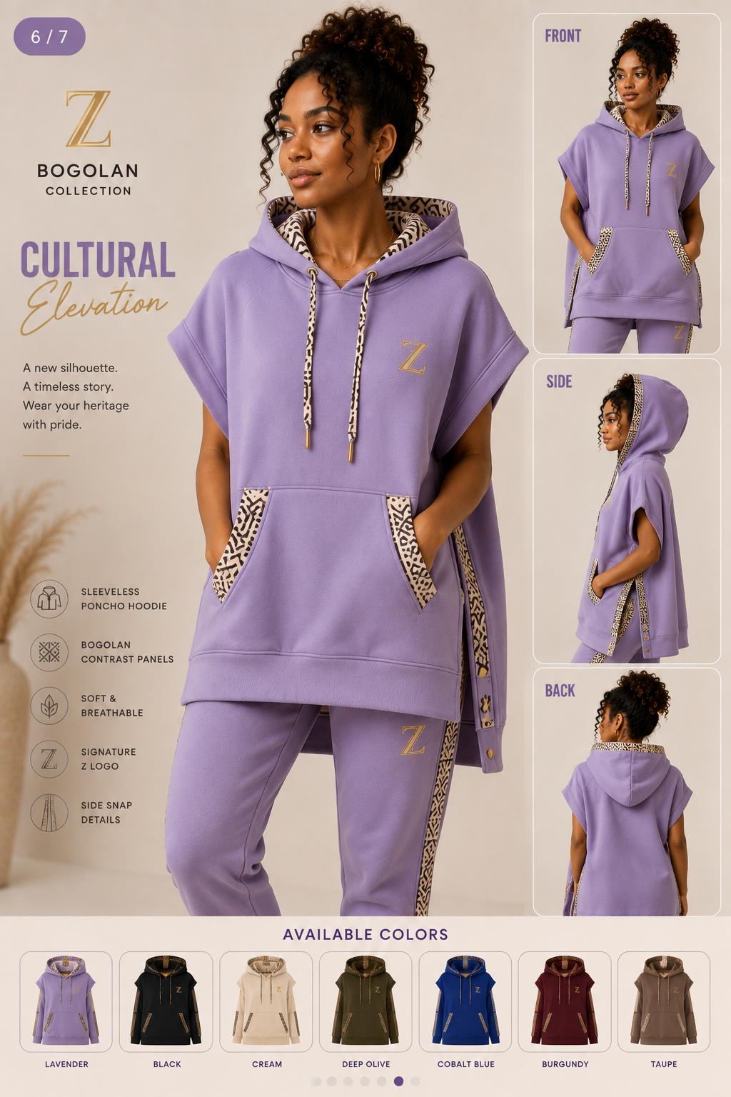 Cultural Elevation Poncho Hoodie™ design board