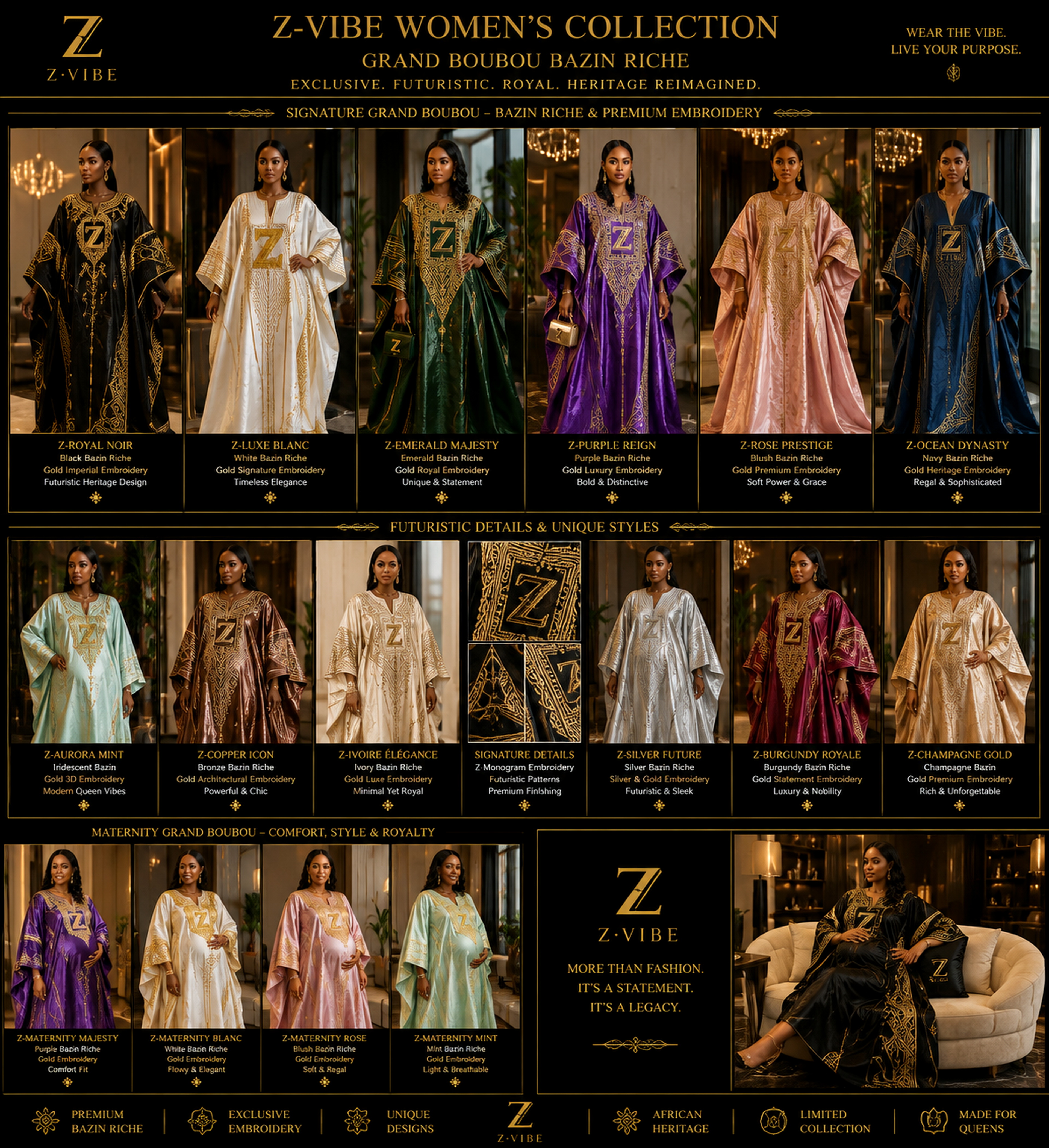 Grand Boubou Ceremonial · Ivory design board