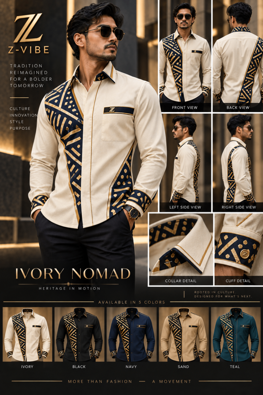 Ivory Nomad Shirt design board