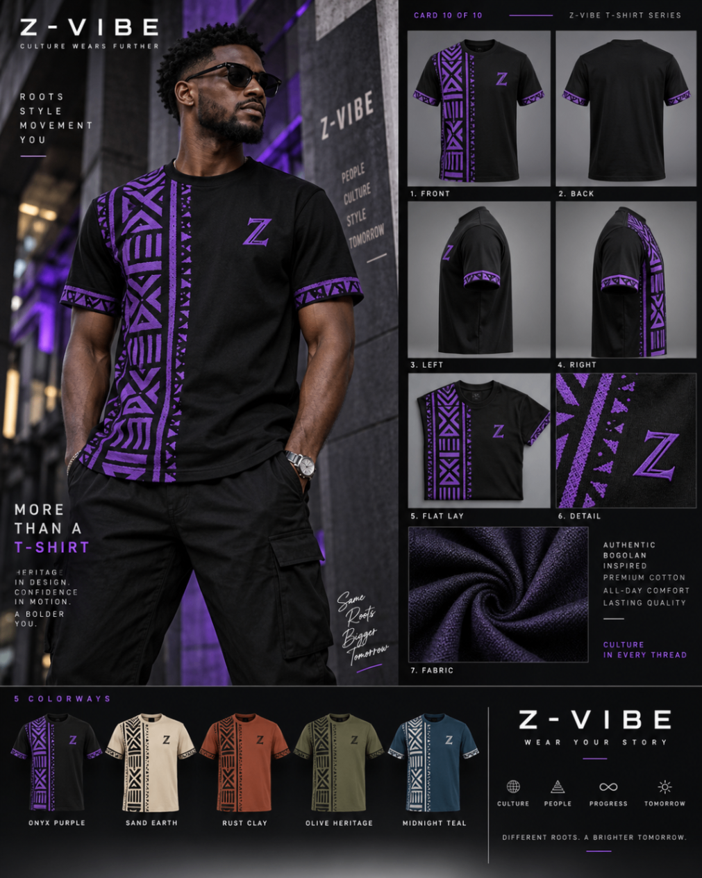 Culture Violet Column Tee design board