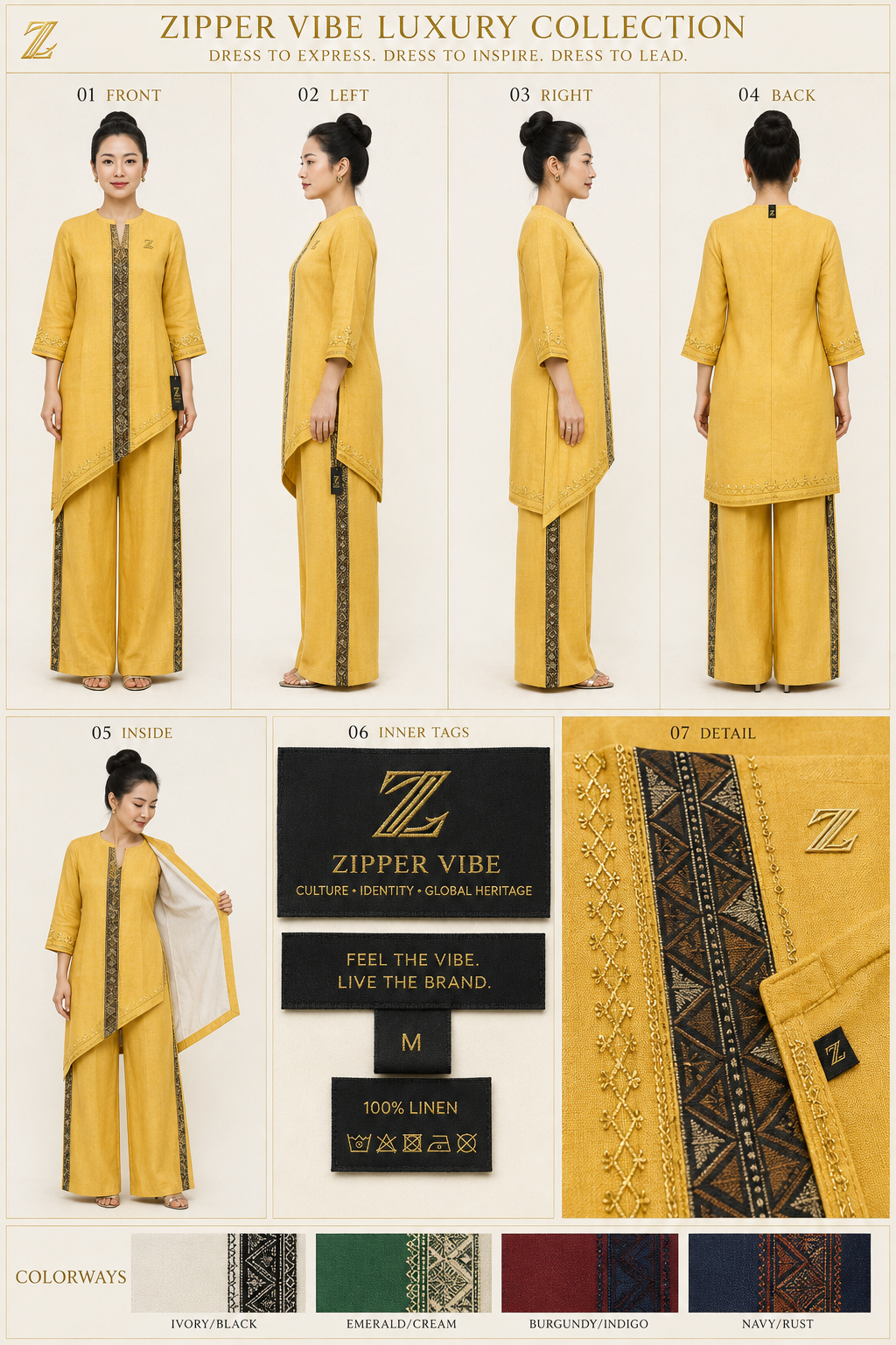 Gold diamond Z on the Luxury Collection — Saffron Plate design board