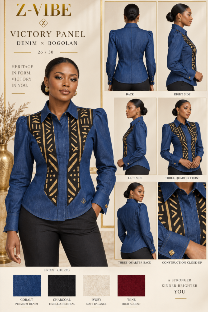 Z-Vibe Victory Panel™ Denim Shirt — Women — Product
