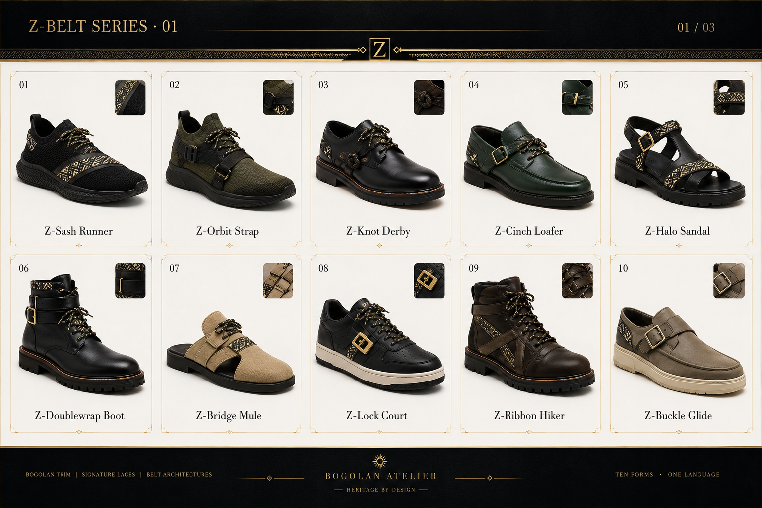 01 design board — 10 silhouettes