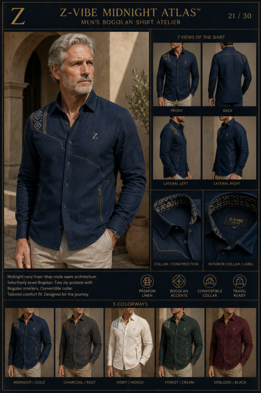 Z-Vibe Midnight Atlas™ Shirt design board
