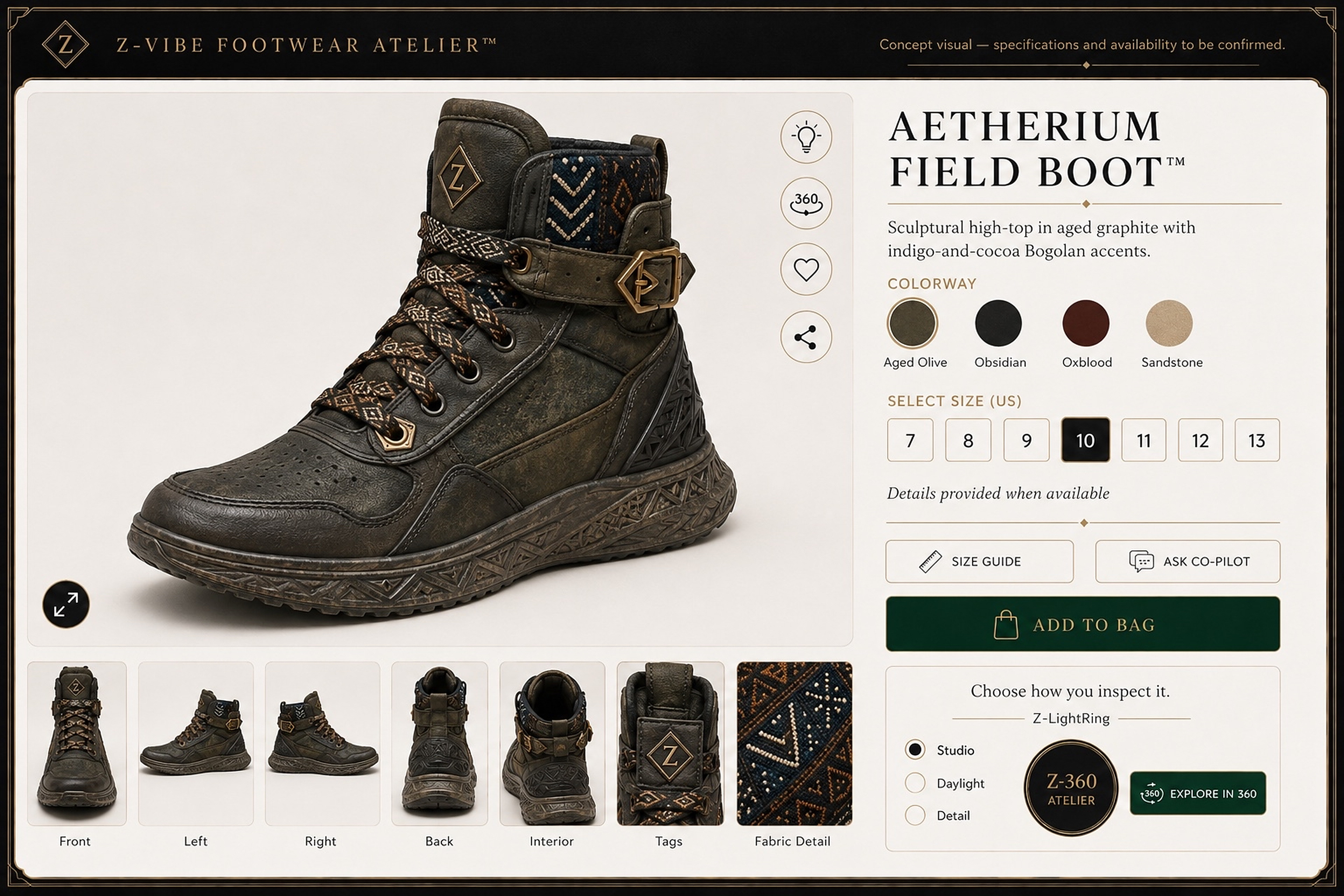 Aetherium Field Boot design board