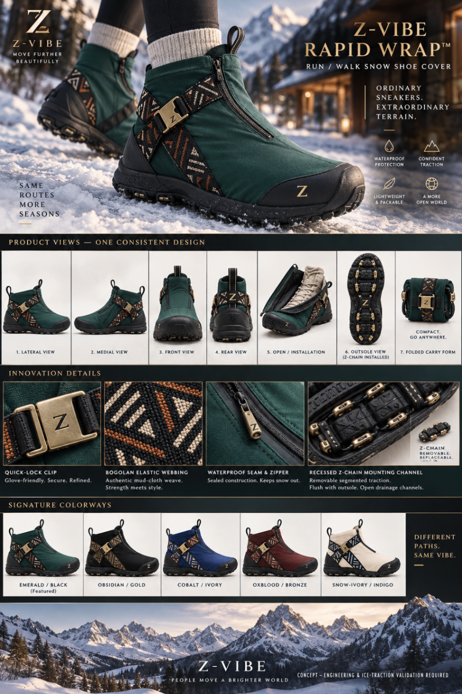 Z-Vibe Rapid Wrap™ Shoe Cover design board