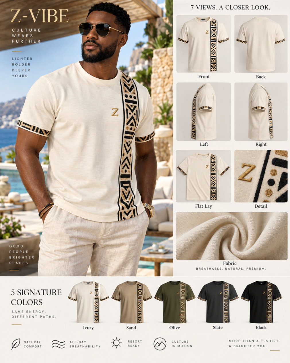 Ivory Resort Heritage Tee design board