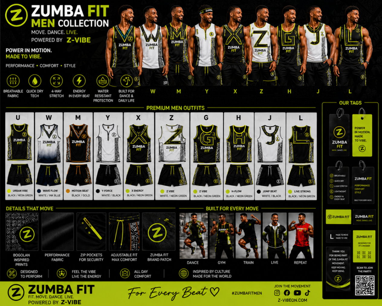 Men Fit Dance Alphabet Vest Register — House · Z-Vibe Fit Dance — Production Plates related style