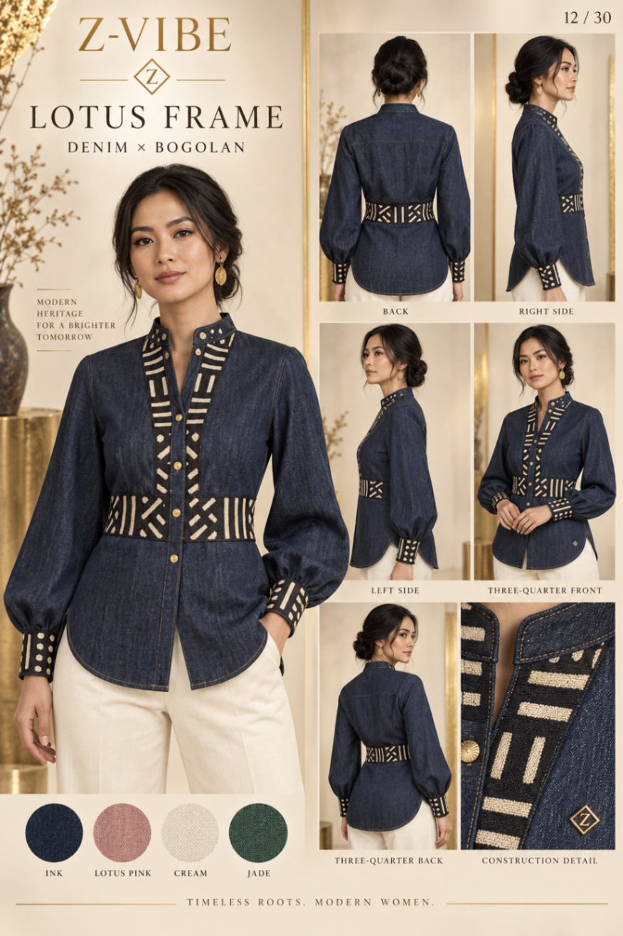 Z-Vibe Lotus Frame™ Denim Shirt — Women — Product