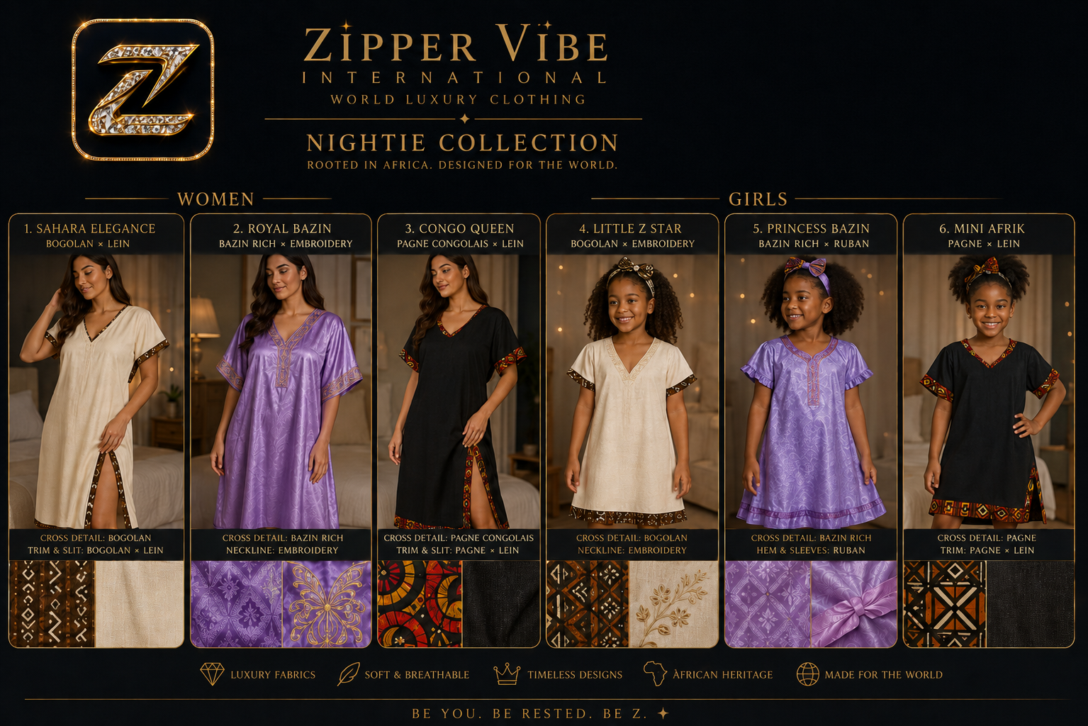 Available Colours (7) — worn view of the collection look