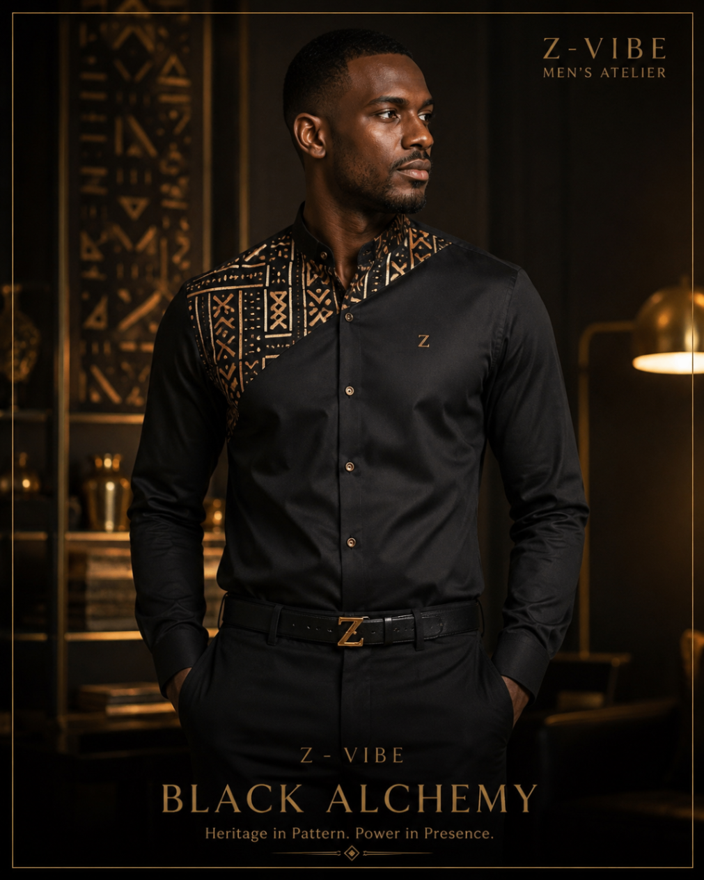 Black Alchemy Yoke Shirt design board