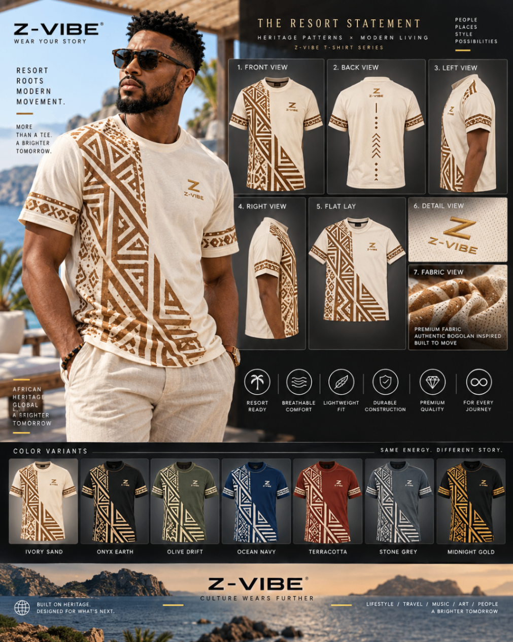 Resort Statement Ivory Tee design board