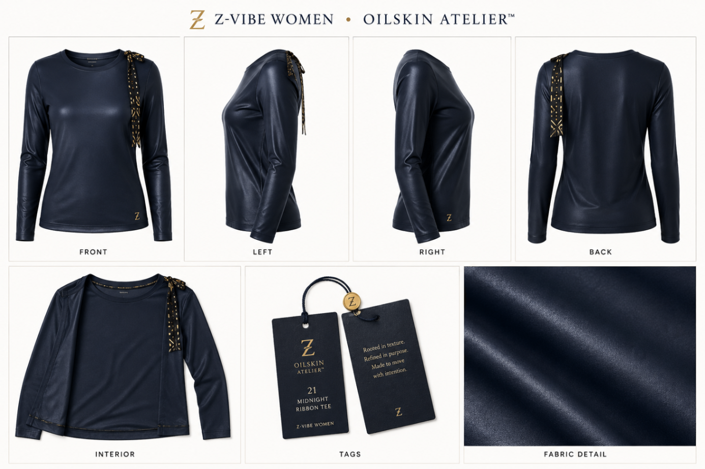 Midnight Ribbon Tee design board
