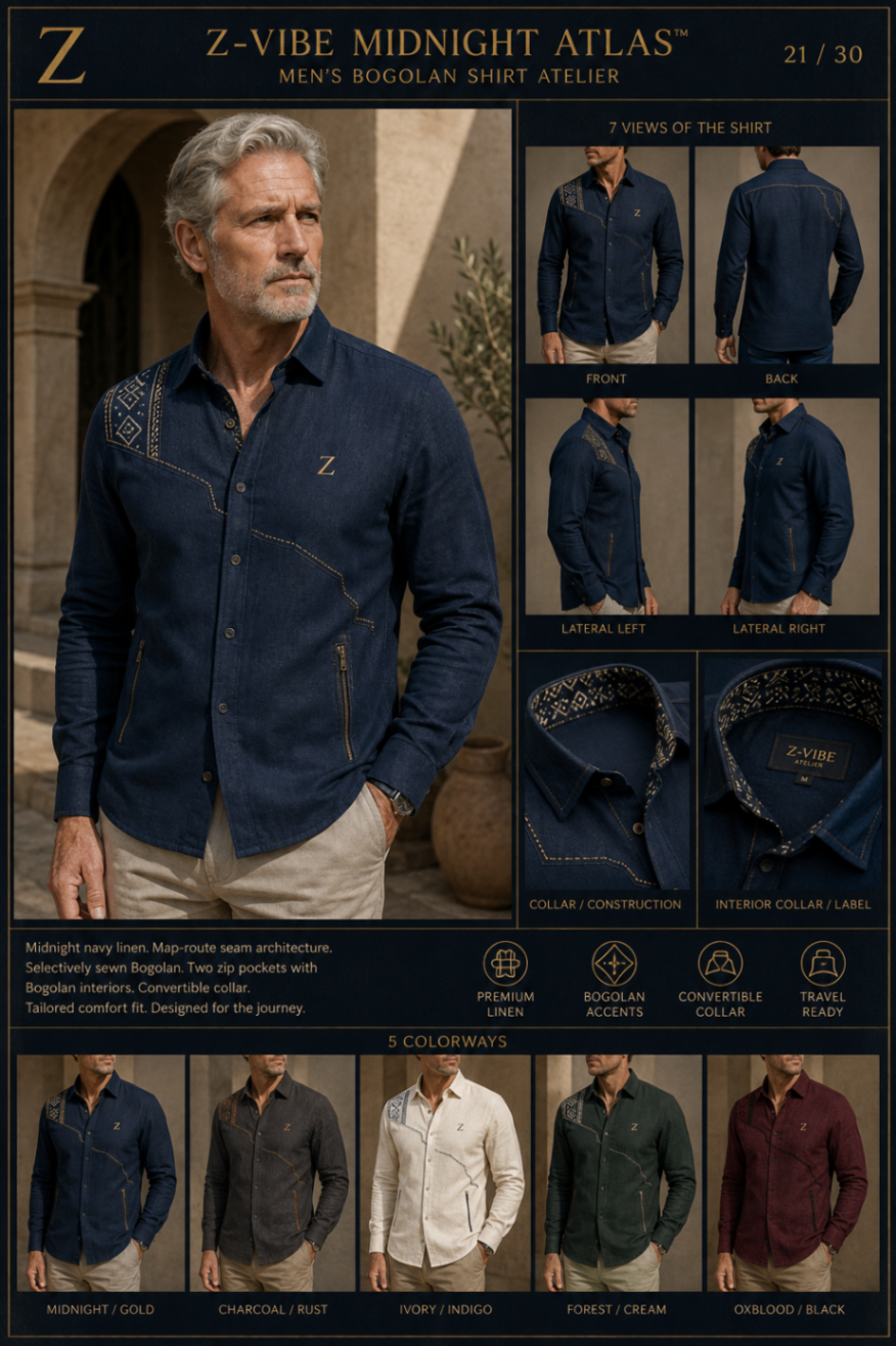 Z-Vibe Midnight Atlas™ Shirt design board