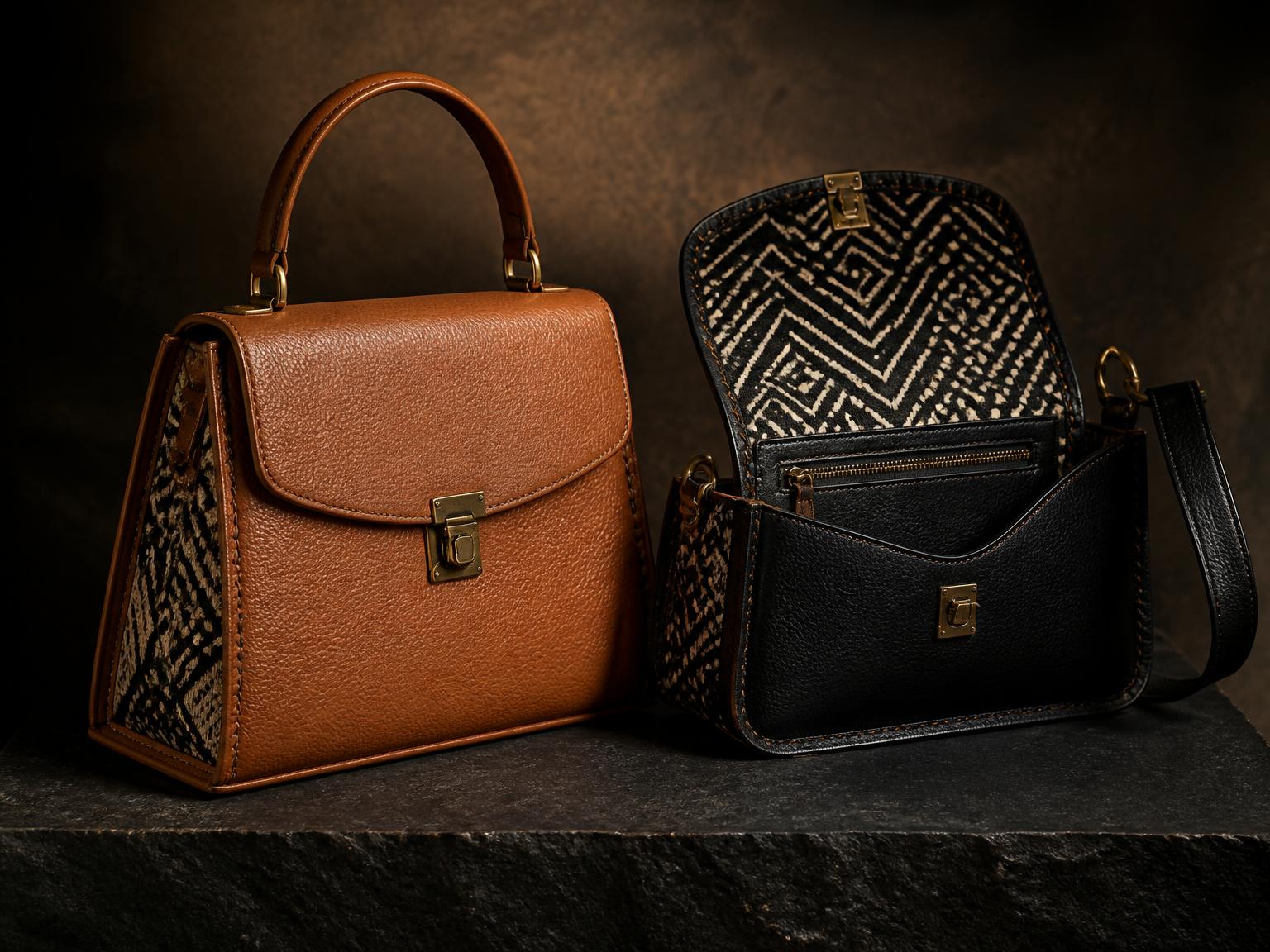 Luxury Bags — Zipper Vibe Wooden accent cover