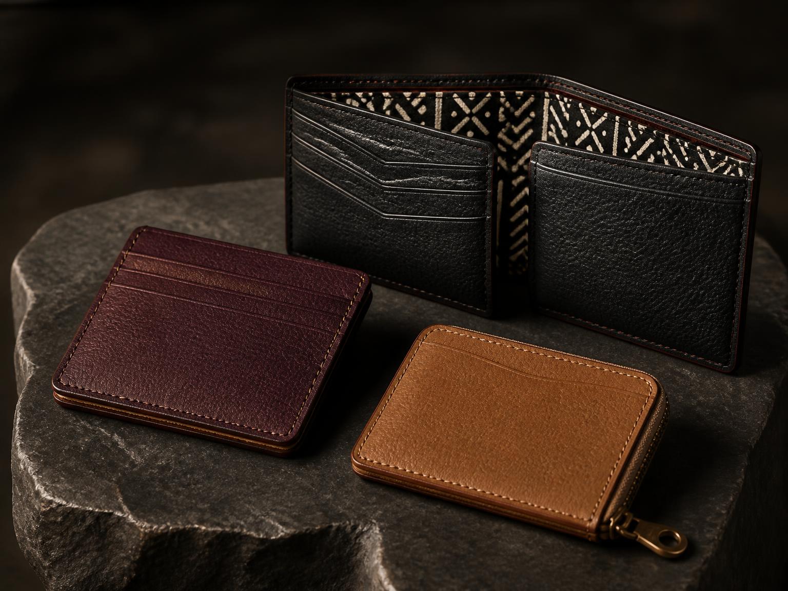 Wallets — Zipper Vibe Wooden accent cover