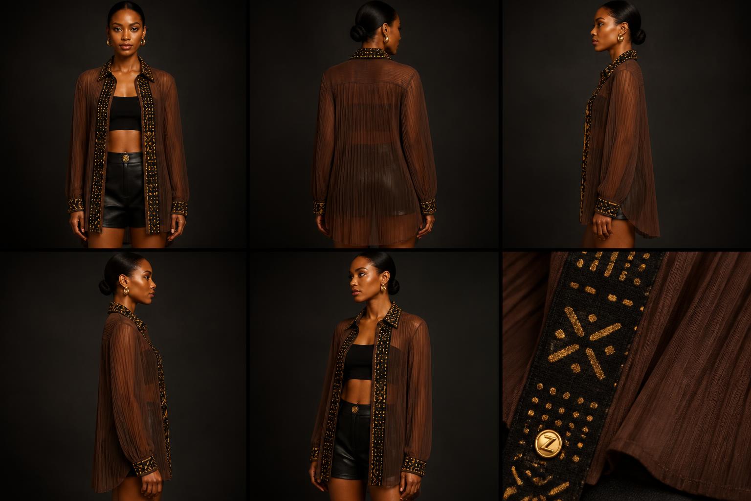 Afrique Sheer Luxe Top — Women · Z-Vibe Signature Empowerment related style