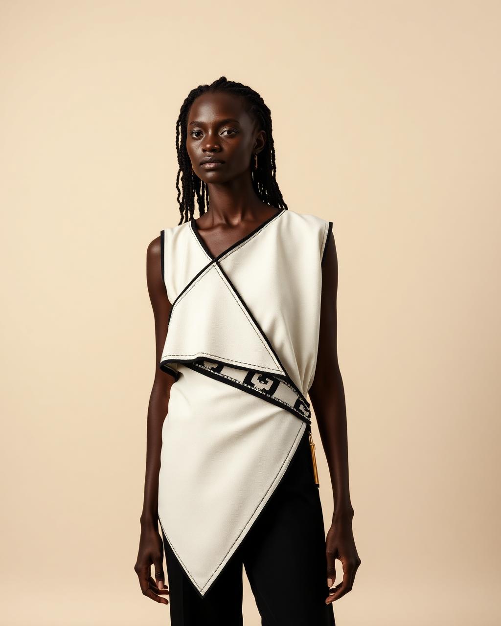 Asymmetry Drape Top design board