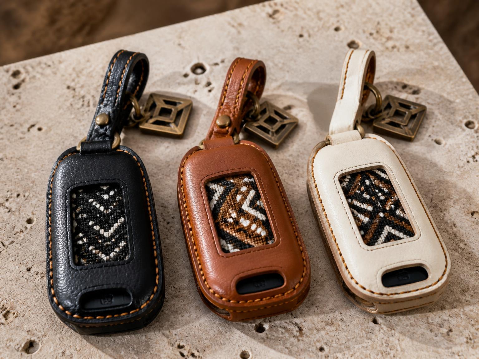 Key Fobs — Zipper Vibe Bazin Riche accent cover
