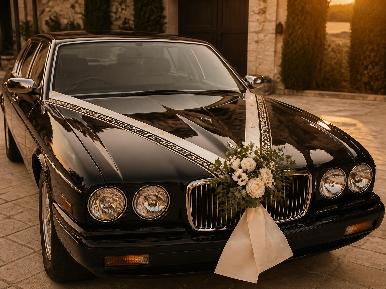 Wedding Car Décor — Zipper Vibe Bazin Riche accent cover