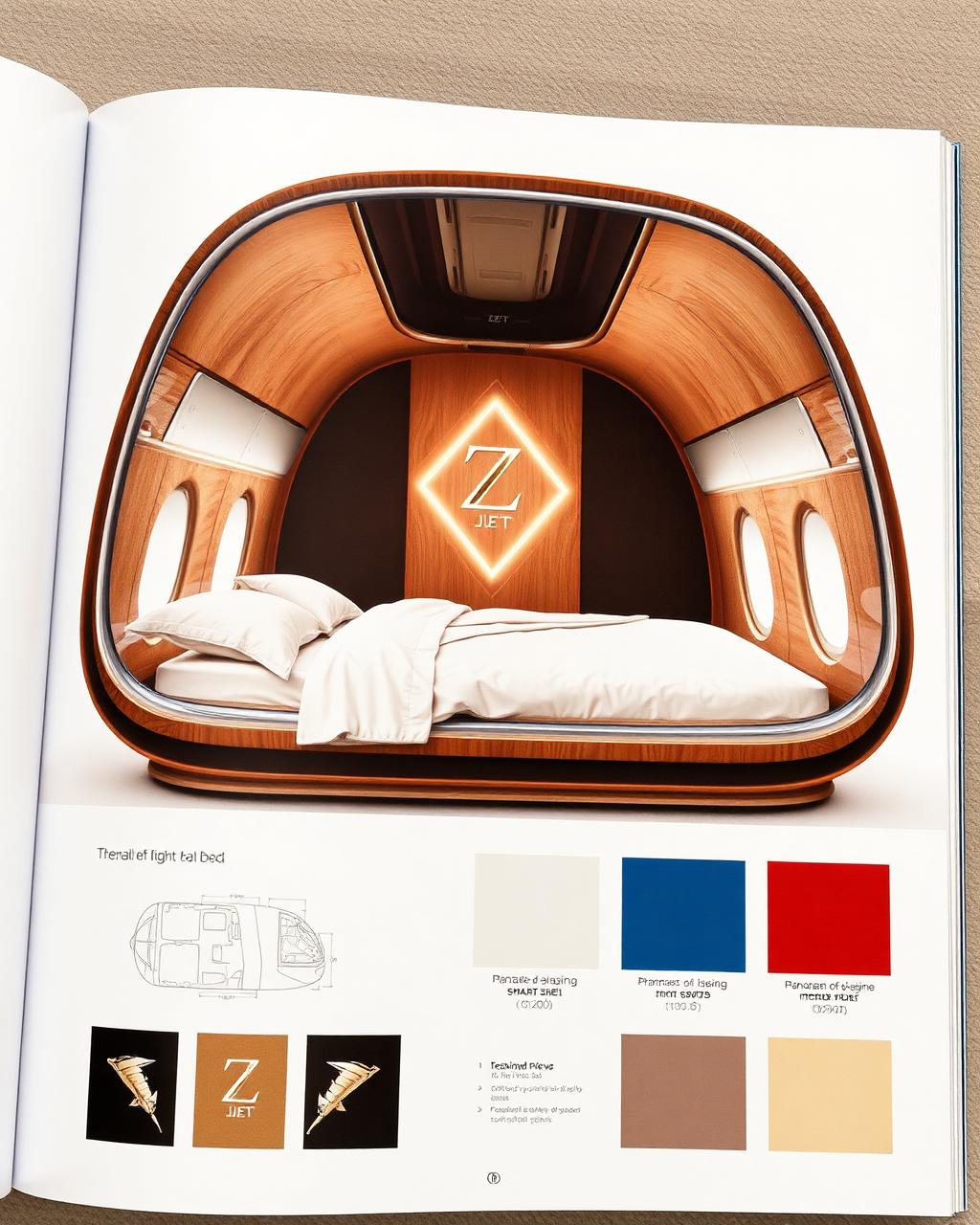 Salt Ivory on the Z-Jet™ Private Flight Digital Bed design board