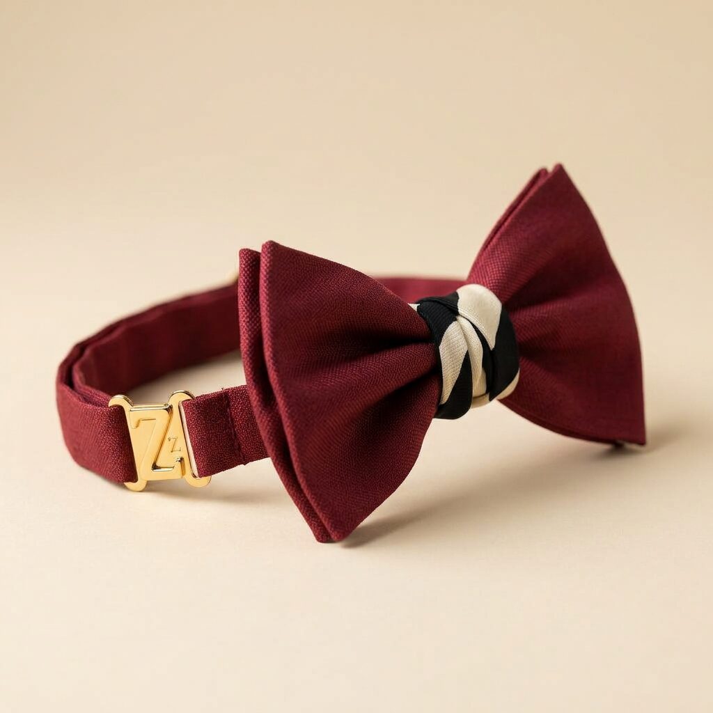 Ceremony Bow Tie — Men, 02 Left (view 2 of 7). Left side: gusset depth, strap anchor and the edge finish.