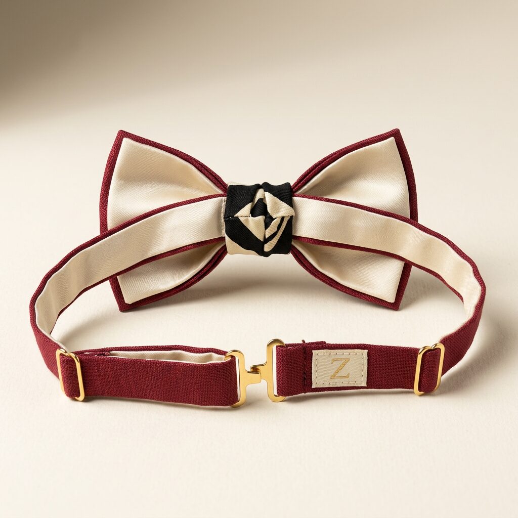 Ceremony Bow Tie — Men, 05 Interior (view 5 of 7). Interior: lining, compartments and the internal pocket.