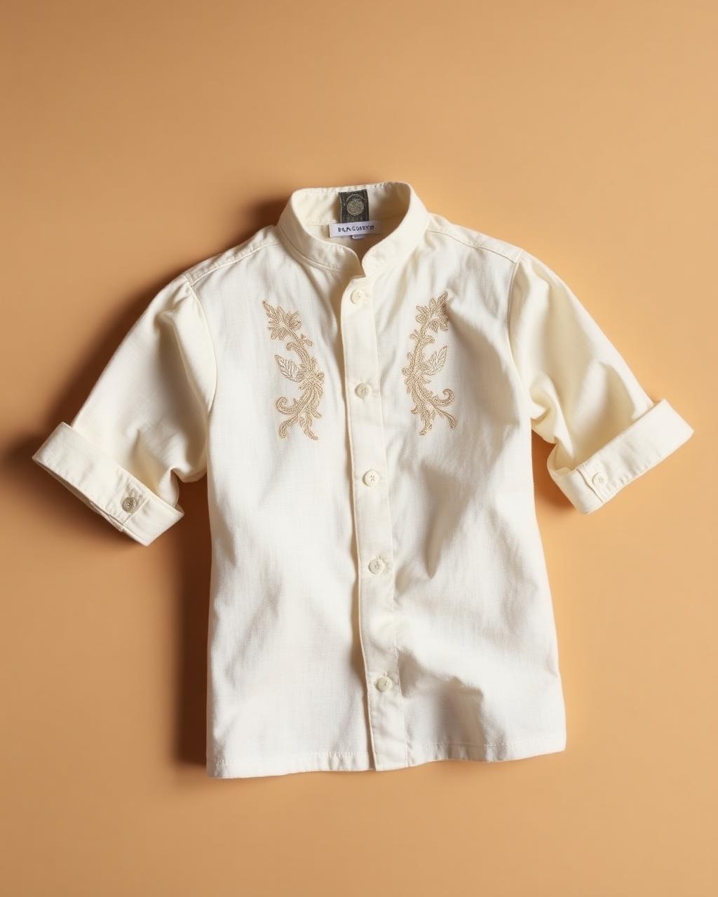 Ivory Prince — Boys — House · Z-Vibe Children Linen Heritage™ seven-view specification plate; showing 01 Front, 02 Left, 03 Right, 04 Back, 05 Interior, 06 Inner tags, 07 Fabric detail. — 01 Front, Ivory Light