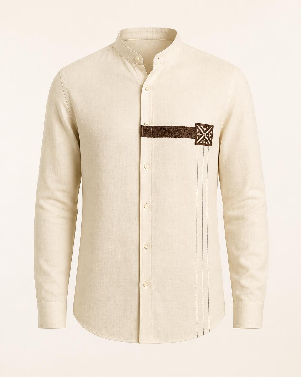 Chest Rail Linen Shirt design board
