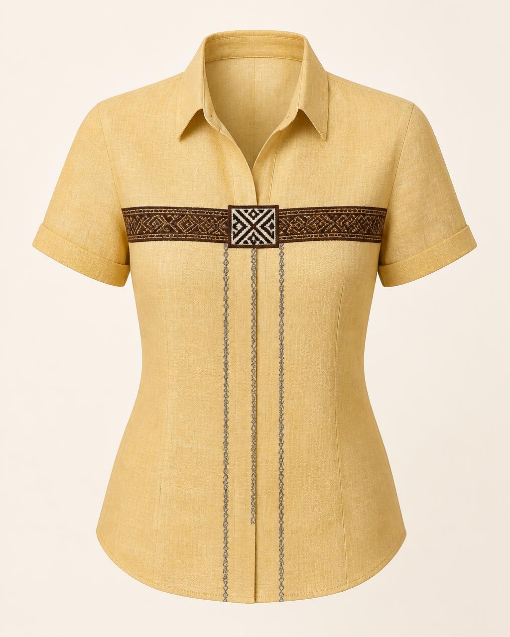 Chest Rail Linen Shirt design board