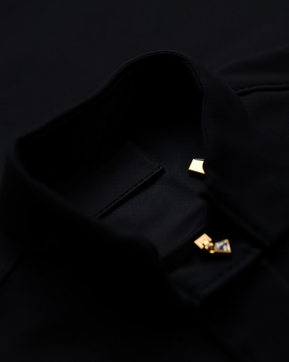 Crown Zip Shirt — Men, 06 Inner tags (view 6 of 7). Inner tags: size scale, atelier reference and care instructions.