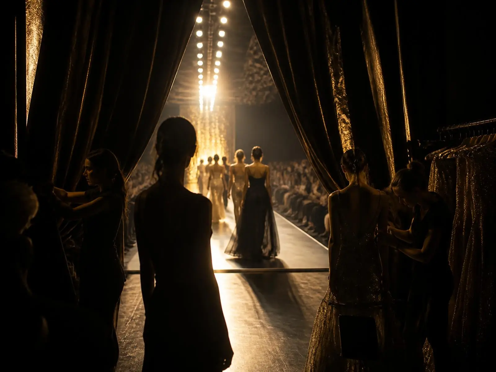 Both sides of the curtain