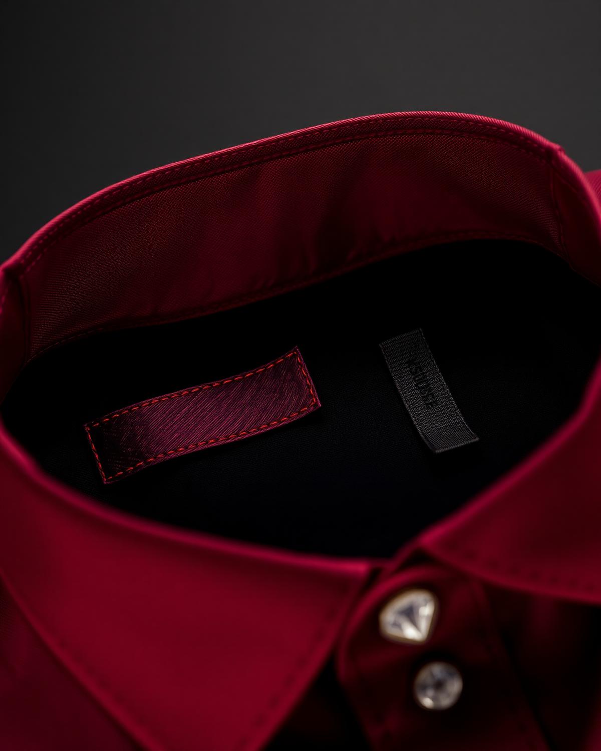 Dual Heritage Shirt — Men, 06 Inner tags (view 6 of 7). Inner tags: size scale, atelier reference and care instructions.