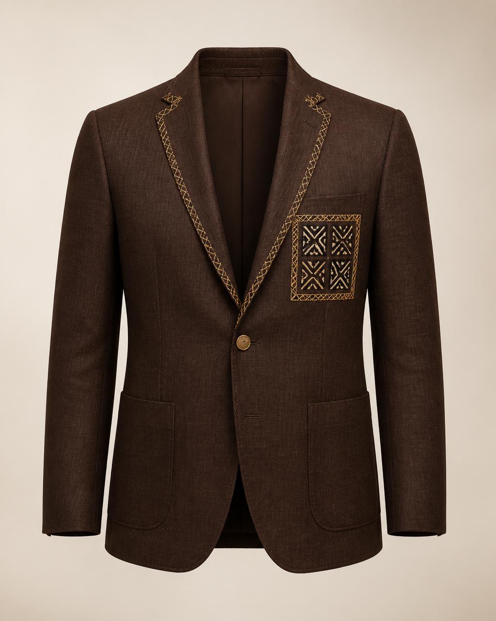 Espresso Gold Edge Blazer design board
