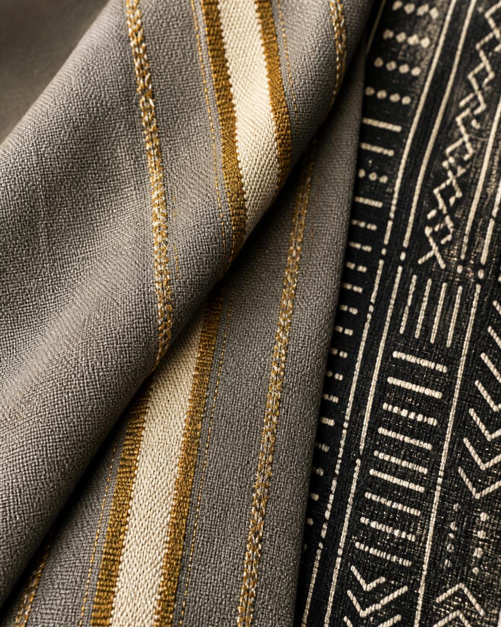 Fabric Study — worn view of the collection look