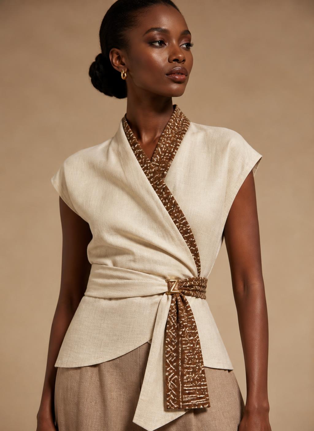 Grace Flow Wrap Top design board