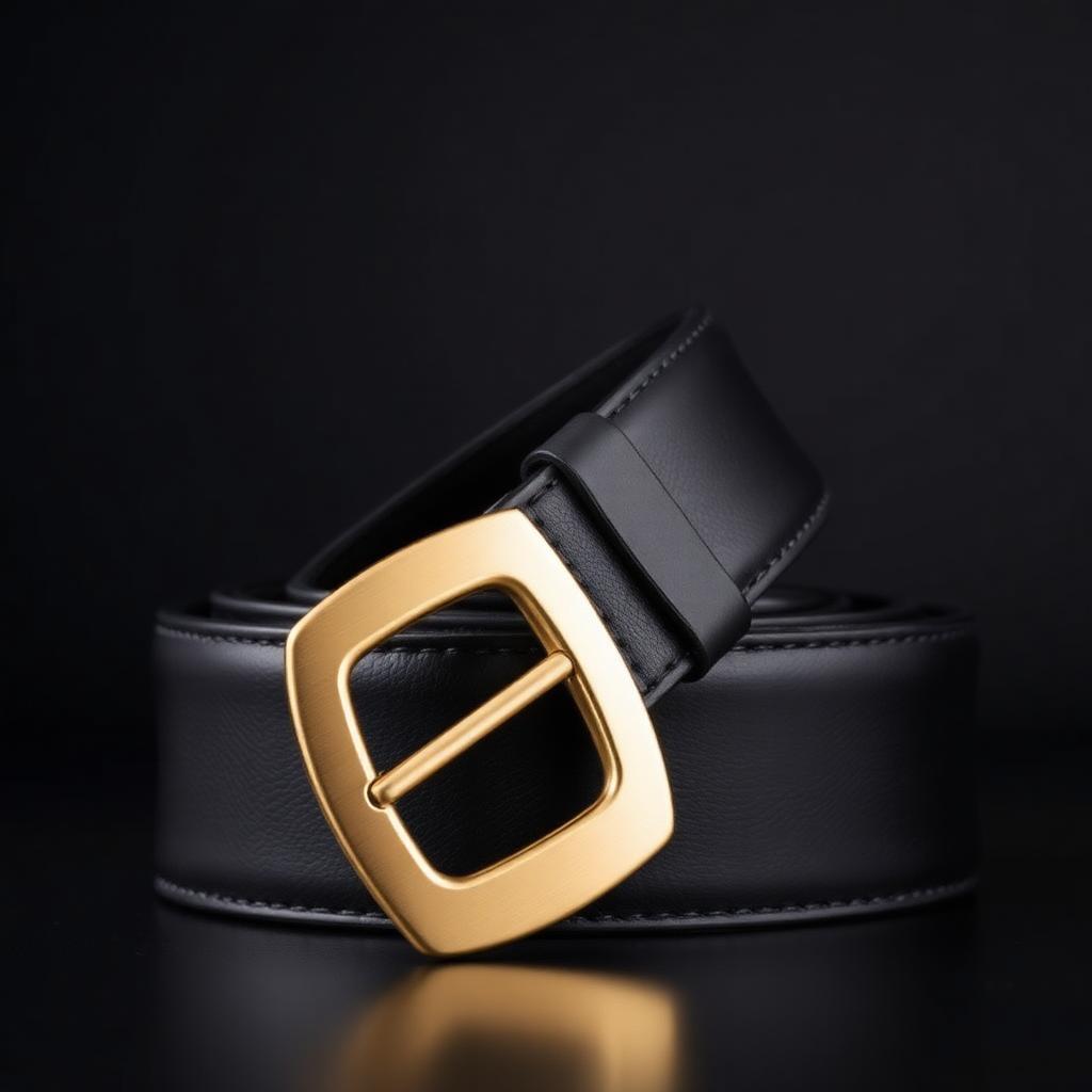 Z Emblem Leather Belt — Full-grain leather