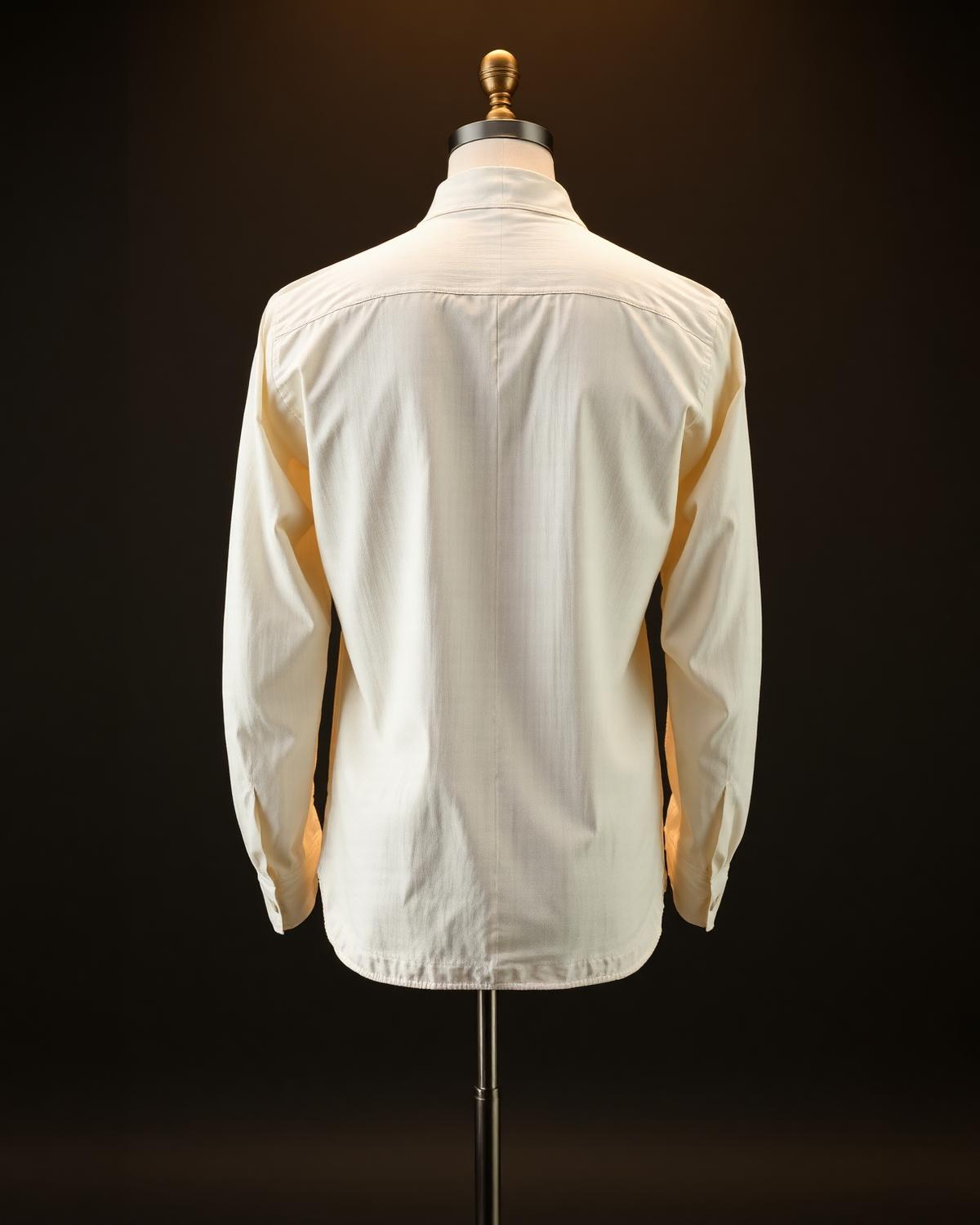Heritage Notch Shirt — Men, 04 Back (view 4 of 7). Back view: yoke, centre seam and the hem finish.