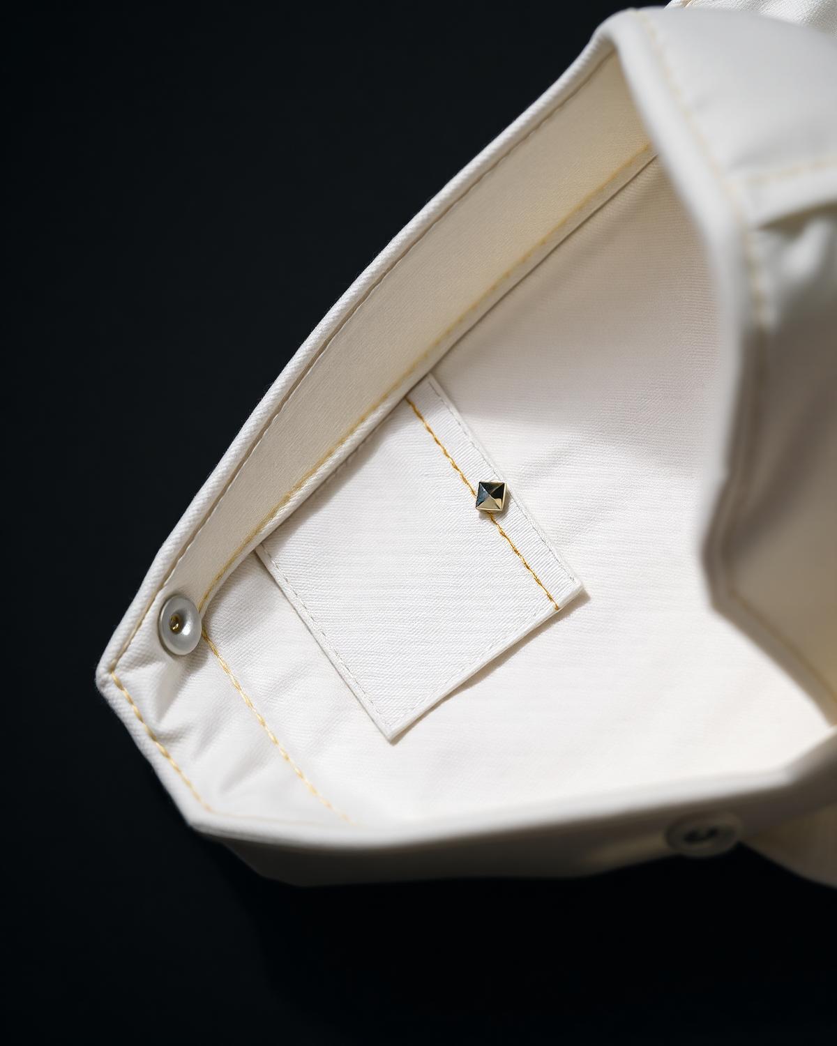 Heritage Notch Shirt — Men, 06 Inner tags (view 6 of 7). Inner tags: size scale, atelier reference and care instructions.