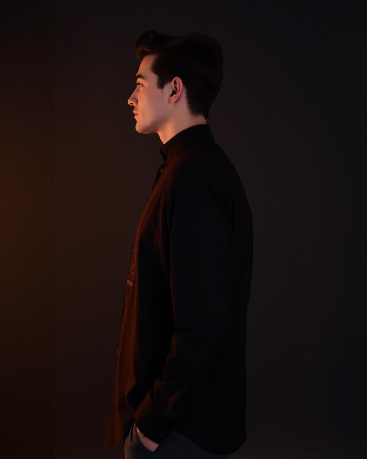 Imperial Drop Shirt — Men, 03 Right (view 3 of 7). Right profile: waist shaping, pocket line and the house Z mark.