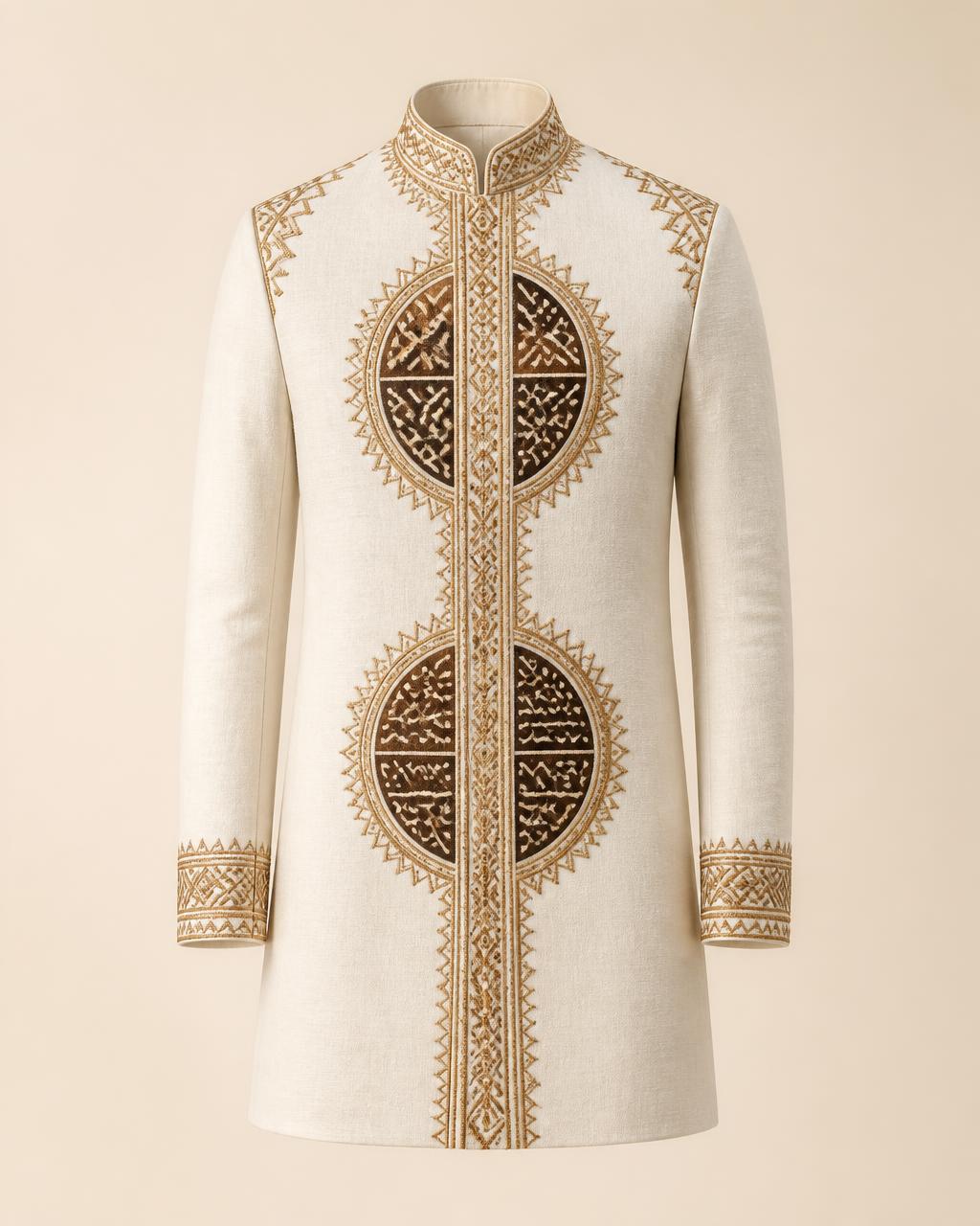 Ivory Ceremonial Long Jacket design board