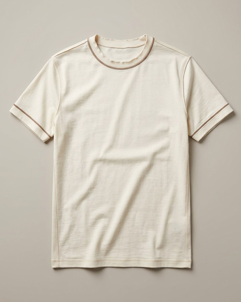 Ivory Legacy Tee — Men, 05 Interior (view 5 of 7). Interior: lining, facings and the concealed closure.