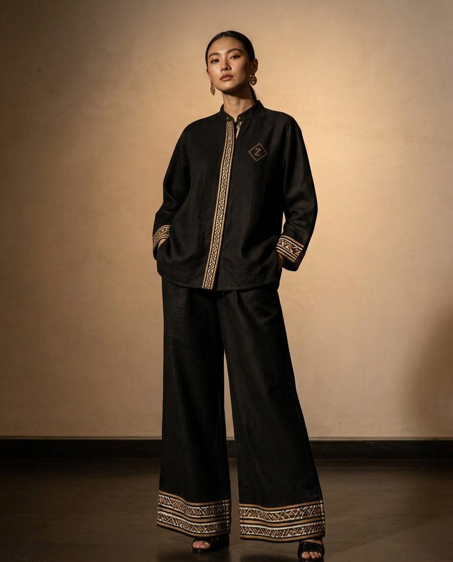 Black Set — Black × Gold Bogolan mudcloth