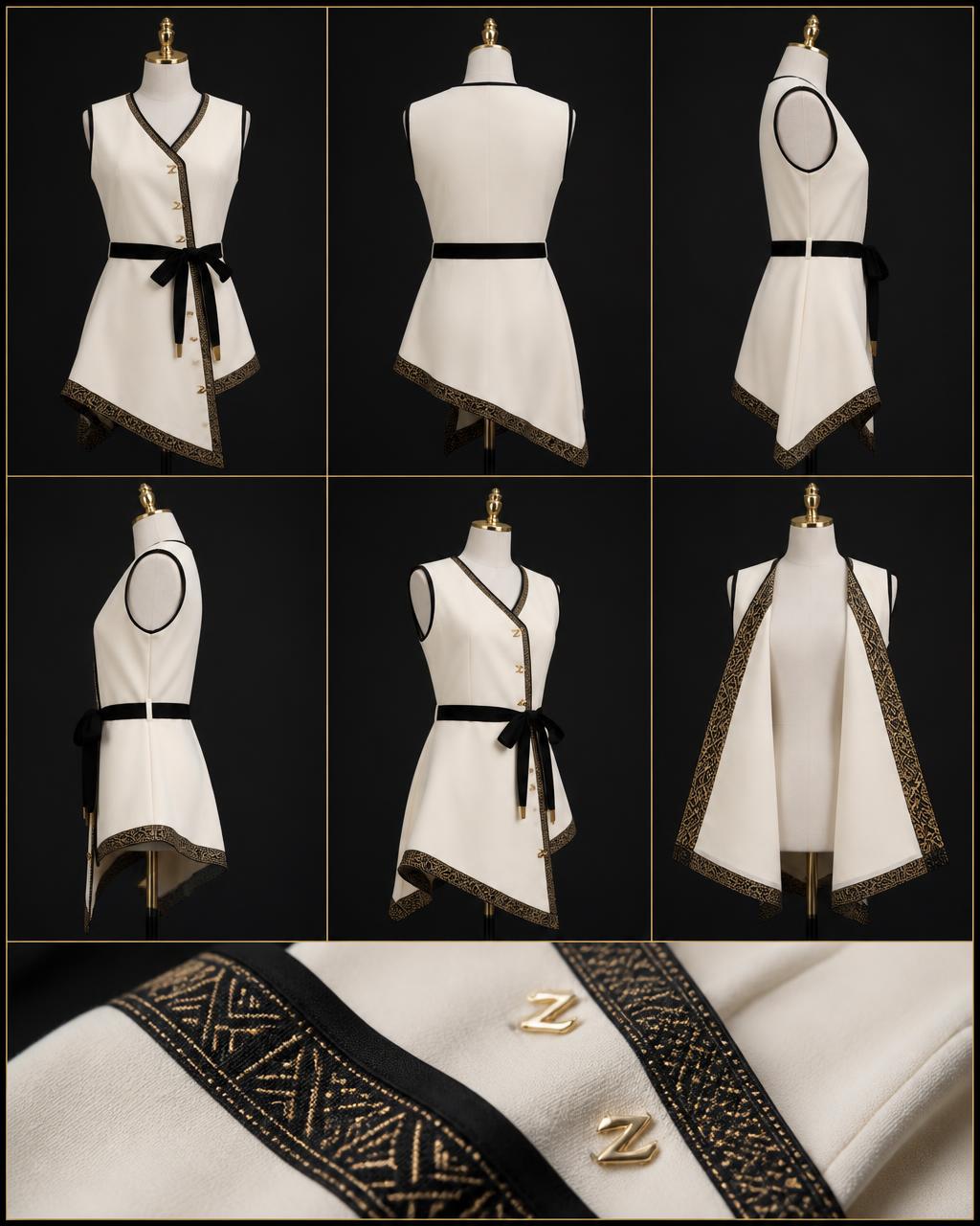 Lumière Asymmetric Blouse design board