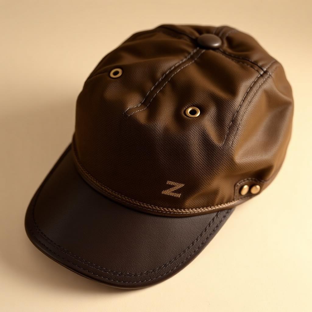 Olive Leather Cap design board