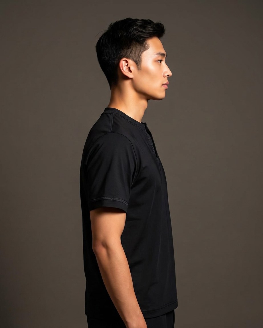 Midnight Culture Tee — Men, 03 Right (view 3 of 7). Right profile: waist shaping, pocket line and the house Z mark.