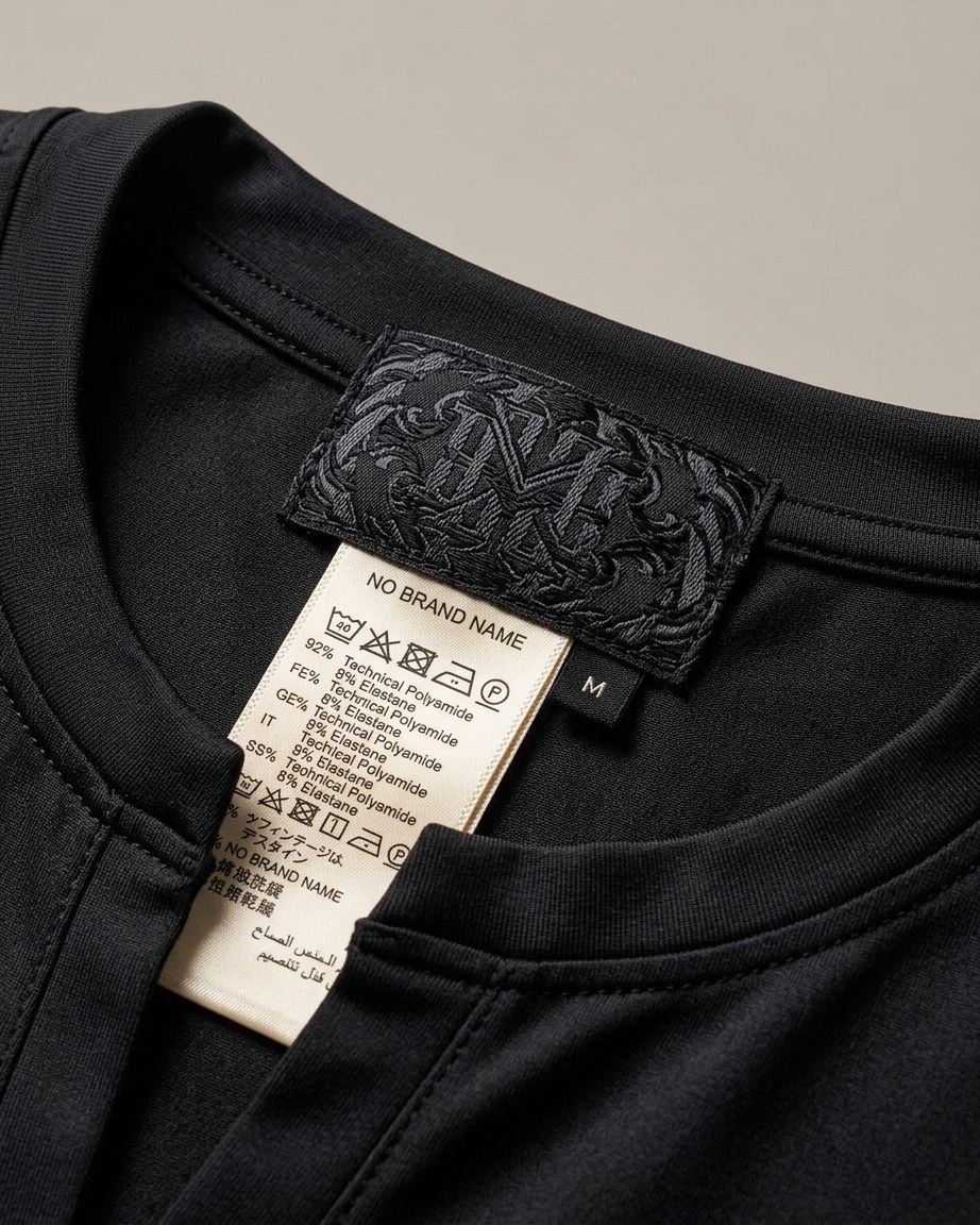 Midnight Culture Tee — Men, 06 Inner tags (view 6 of 7). Inner tags: size scale, atelier reference and care instructions.