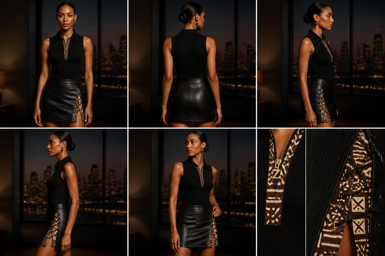 Noir Lace Slit Set — Women · Z-Vibe Signature Empowerment related style